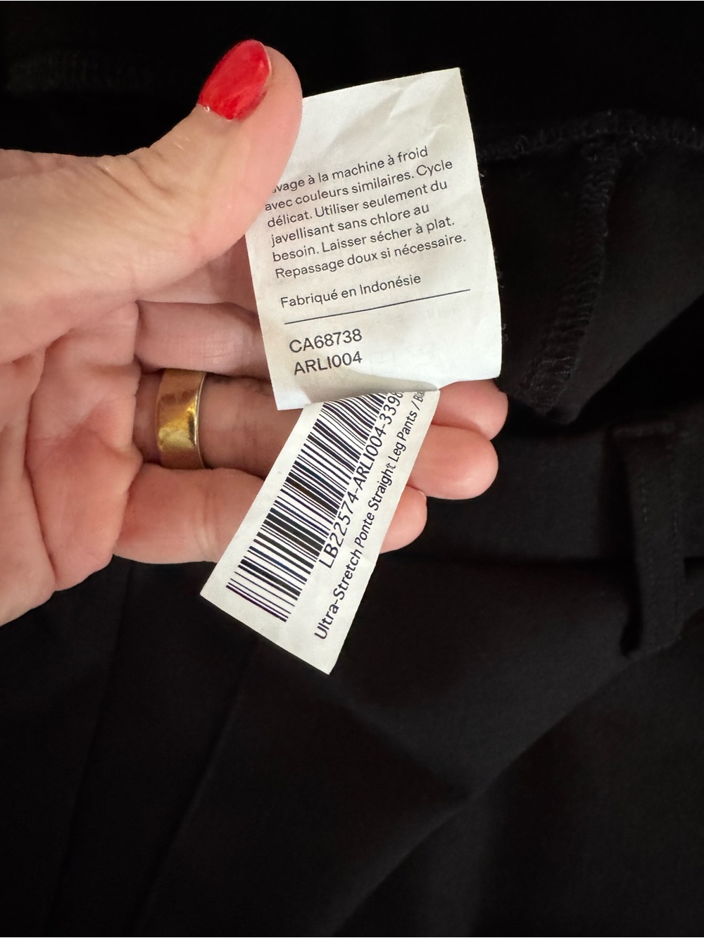 Quince Black Straight-Leg Women’s Pants - Picture 10 of 12